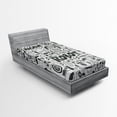 thumbnail image 1 of Ambesonne Geek Fitted Sheet, Space Geek Theme Sci Fi, Twin Size, Grey Pale Grey, 1 of 2