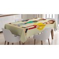 thumbnail image 1 of Ambesonne Geek Tablecloth Rectangular Table Cover, Men Hipster Fashion Sketch, 60"x84", Multicolor, 1 of 3