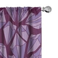 thumbnail image 1 of Ambesonne Gemstone Pattern Curtains, Brut Crystals Art, Pair of 28"x63", Lavender Lilac and Plum, 1 of 5