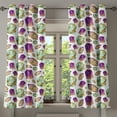 thumbnail image 1 of Ambesonne Gemstone Print Grommet Curtain, Nature Boho Print, 50"x60", Purple Mint Green and Amber, 1 of 5
