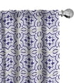 thumbnail image 1 of Ambesonne Geometrıc Curtains, Portuguese Floor Tile, Pair of 28"x95", Violet Blue and Blue Grey, 1 of 5