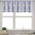 thumbnail image 1 of Ambesonne Geometrıc Valance Pack of 2, Portuguese Floor Tile, 42"X18", Violet Blue and Blue Grey, 1 of 5