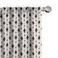 thumbnail image 1 of Ambesonne Geometric Window Curtains, Abstract Art Deco Inspire, Each 28" W x 63" L, Champagne and Charcoal Grey, 1 of 4