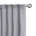 thumbnail image 1 of Ambesonne Geometric Window Curtains, Abstract Chain Shapes, Each 28" W x 84" L, Indigo Taupe Grey and White, 1 of 4
