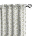 thumbnail image 1 of Ambesonne Geometric Window Curtains, Abstract Diamond Shape, Each 28" W x 63" L, Pale Sepia White, 1 of 4