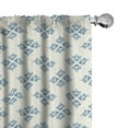 thumbnail image 1 of Ambesonne Geometric Window Curtains, Abstract Foliage Leaf, Each 28" W x 63" L, Slate Blue Cream, 1 of 5