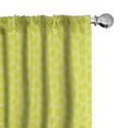thumbnail image 1 of Ambesonne Geometric Window Curtains, Abstract Juicy Lemons, Each 28" W x 95" L, Yellow Green and White, 1 of 4