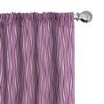 thumbnail image 1 of Ambesonne Geometric 4-Panel Curtains, Abstract Wave Lines Art, 56"x95", Pale Purple and Dark Fuchsia, 1 of 4