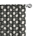 thumbnail image 1 of Ambesonne Geometric 4-Panel Curtains, Bitonal Floral Pattern, 56"x95", Charcoal Grey White, 1 of 4