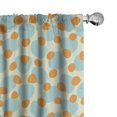 thumbnail image 1 of Ambesonne Geometric Window Curtains, Boho Retro Round Pattern, Each 28" W x 63" L, Seafoam and Marigold, 1 of 4