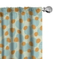 thumbnail image 1 of Ambesonne Geometric Window Curtains, Boho Retro Round Pattern, Each 28" W x 84" L, Seafoam and Marigold, 1 of 4