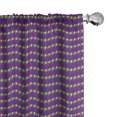 thumbnail image 1 of Ambesonne Geometric Window Curtains, Colorful Rhombus Shapes, Each 28" W x 95" L, Purple Yellow Jade Green, 1 of 4