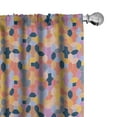 thumbnail image 1 of Ambesonne Geometric Window Curtains, Colorful Symmetric Art, Each 28" W x 84" L, Pale Orange Dried Rose, 1 of 4