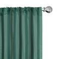 thumbnail image 1 of Ambesonne Geometric Window Curtains, Exotic Boho Stripe Art, Each 28" W x 84" L, Forest Green Ivory, 1 of 4