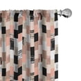 thumbnail image 1 of Ambesonne Geometric Window Curtains, Grungy Rectangles Art, Each 28" W x 84" L, Pale Taupe Peach and Blush, 1 of 4