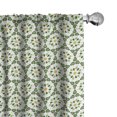 thumbnail image 1 of Ambesonne Geometric Window Curtains, Hexagon Abstract Form, Each 28" W x 84" L, Pale Orange Olive Green, 1 of 4