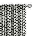 thumbnail image 1 of Ambesonne Geometric Window Curtains, Hexagon Modern Style Art, Each 28" W x 63" L, Ivory Charcoal Grey, 1 of 4