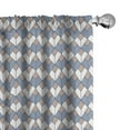thumbnail image 1 of Ambesonne Geometric Window Curtains, Nested Diamond Line, Each 28" W x 95" L, Dried Rose Slate Blue, 1 of 4