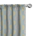 thumbnail image 1 of Ambesonne Geometric Window Curtains, Retro Disco Style Design, Each 28" W x 84" L, Pale Grey Pale Orange, 1 of 4