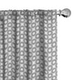 thumbnail image 1 of Ambesonne Geometric 4-Panel Curtains, Rings with Curves, 56"x95", Black Grey, 1 of 4