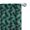 thumbnail image 1 of Ambesonne Geometric Window Curtains, Round With Spiral Stripes, Each 28" W x 84" L, Jade Green Dark Seafoam, 1 of 4