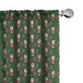 thumbnail image 1 of Ambesonne Geometric Window Curtains, Santa Claus Present, Each 28" W x 84" L, Green Ruby White, 1 of 5