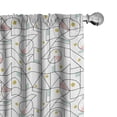 thumbnail image 1 of Ambesonne Geometric Window Curtains, Shapes with Polka Dots, Each 28" W x 84" L, Charcoal Grey Blush, 1 of 3