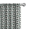 thumbnail image 1 of Ambesonne Geometric Window Curtains, Sketch Look Lines Art, Each 28" W x 95" L, Turquoise Charcoal Grey, 1 of 4