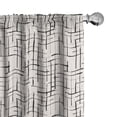 thumbnail image 1 of Ambesonne Geometric 4-Panel Curtains, Splashes Like Lines Art, 56"x63", Charcoal Grey Ivory, 1 of 1