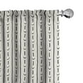 thumbnail image 1 of Ambesonne Geometric Window Curtains, V Shapes and Lines Art, Each 28" W x 95" L, Dark Chestnut Brown White, 1 of 4