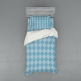 thumbnail image 1 of Ambesonne Geometric Bedding Set 3 Pcs, Egyptian Form, Twin, Teal and Pale Yellow, 1 of 3