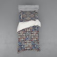 thumbnail image 1 of Ambesonne Geometric Bedding Set 3 Pcs, Ring Formed Circles, Twin, Royal Blue Umber, 1 of 2