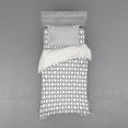 thumbnail image 1 of Ambesonne Geometric Bedding Set 3 Pcs, Rings with Curves, Twin, Black Grey, 1 of 3