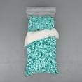 thumbnail image 1 of Ambesonne Geometric Bedding Set 3 Pcs, Triangle Mosaic Shape, Twin XL, Teal Green, 1 of 2