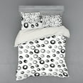 thumbnail image 1 of Ambesonne Geometric Bedding Set 4 Pcs, Minimalist Rounds, Queen, Black White, 1 of 3