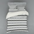 thumbnail image 1 of Ambesonne Geometric Bedding Set 4 Pcs, Triangles, Queen, White, 1 of 3