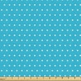 thumbnail image 1 of Ambesonne Geometric Blue Fabric by the Yard Upholstery, Polka Dots Pattern, 1 Yard, Turquoise and White, 1 of 5