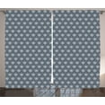 thumbnail image 1 of Ambesonne Geometric Curtains 2 Panel Set, Floral Eastern Ornate, 108" x 63", Charcoal Grey Dark Blue, 1 of 3