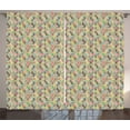 thumbnail image 1 of Ambesonne Geometric Curtains 2 Panel Set, Patchwork Art Rhombus, 108" x 96", Multicolor, 1 of 3