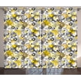 thumbnail image 1 of Ambesonne Geometric Curtains 2 Panel Set, Sketchy Circles, 108" x 90", White Beige, 1 of 3