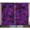 thumbnail image 1 of Ambesonne Geometric Curtains 2 Panel Set, Triangle Purple Shape, 108" x 90", Eggplant Burgundy, 1 of 1
