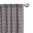 thumbnail image 1 of Ambesonne Geometric Curtains, Abstract Lines Vivid, Pair of 28"x84", Pale Yellow Mauve, 1 of 5