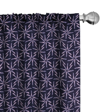 Ambesonne Geometric Curtains, Abstract Pattern Winter, Pair of 28"x63", Mauve Lavender Purple