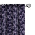 thumbnail image 1 of Ambesonne Geometric Curtains, Abstract Pattern Winter, Pair of 28"x95", Mauve Lavender Purple, 1 of 5