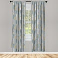 thumbnail image 1 of Ambesonne Geometric Curtains, Abstract Retro Design, Pair of 28"x95", Multicolor, 1 of 2