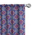 thumbnail image 1 of Ambesonne Geometric Curtains, Abstract Retro Rounds, Pair of 28"x63", Dark Violet Multicolor, 1 of 5