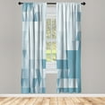 thumbnail image 1 of Ambesonne Geometric Curtains, Abstract Triangle Pattern, Pair of 28"x84", Pale Cadet, 1 of 2
