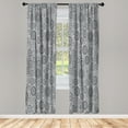 thumbnail image 1 of Ambesonne Geometric Curtains, Art Rounds Print Circles, Pair of 28"x63", Taupe Grey, 1 of 2