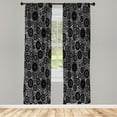 thumbnail image 1 of Ambesonne Geometric Curtains, Art Rounds Print Circles, Pair of 28"x95", Black White, 1 of 2