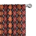 thumbnail image 1 of Ambesonne Geometric Curtains, Autumn Scottish Argyle, Pair of 28"x84", Multicolor, 1 of 5